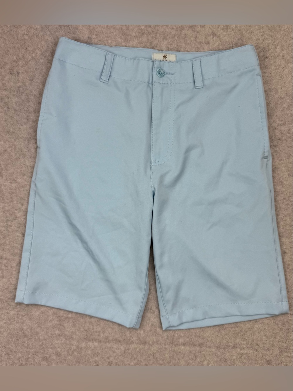 Class Club boys Light Blue Shorts Size 14 Modern Fit Polyester Golf Casual